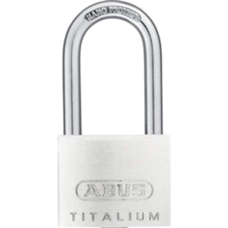 ABUS titalium hængelås 64TI/40, høj bøjle 40 mm, ensluk. 6413