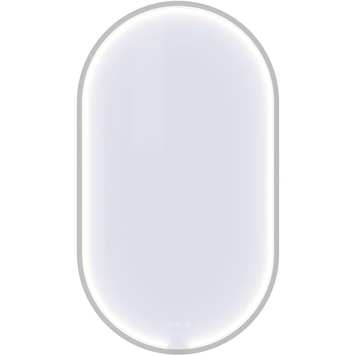 Dansani Moon spejl med lys, dæmpbar, 105x60 cm, mat hvid