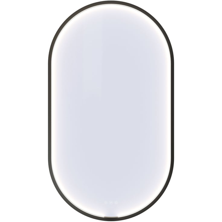 Dansani You Moon speil med lys, dæmpbar, 105x60 cm, svart