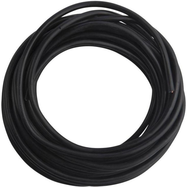 Lampeledning, 10 meter, sort