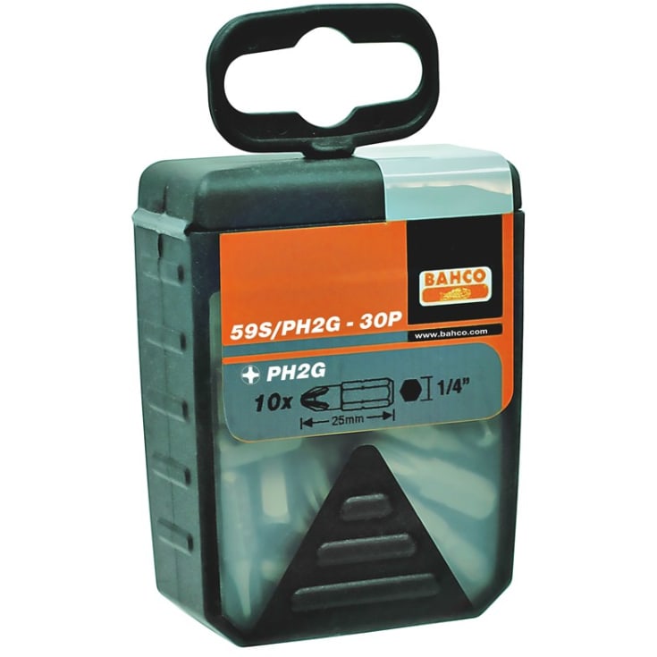 Bahco bits PH2G, 1/4" x 25mm, 30 stk.