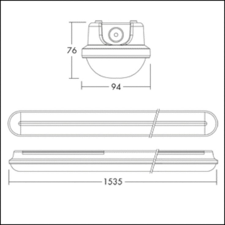 THORNeco Polyesterarmatur JULIE 1500mm IP65 51W 6300lm 4K DALI