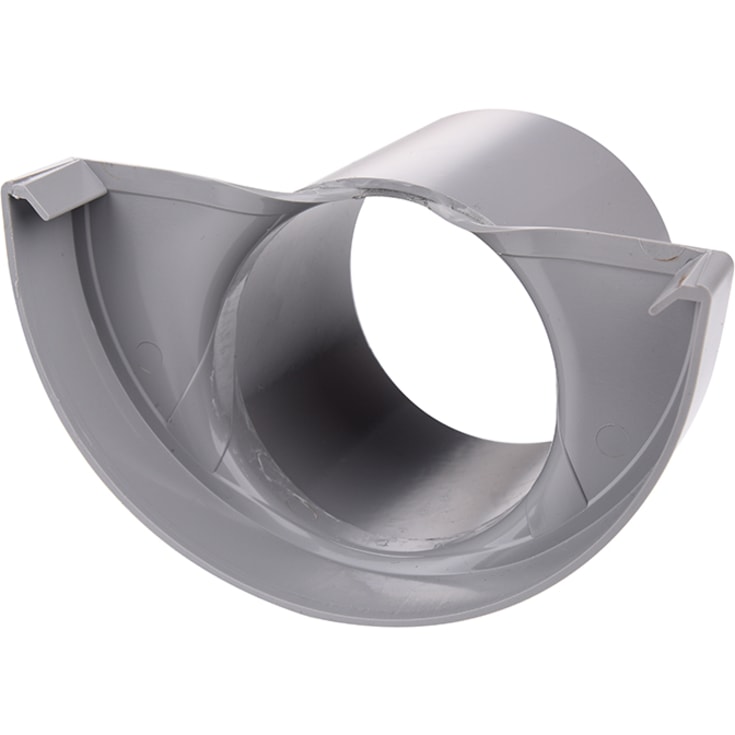 Plastmo endebunn 10" med Ø75mm tut, grå