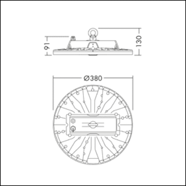 THORNeco Highbay L Boris IP65 195W 20000/25000/30000lm 4K