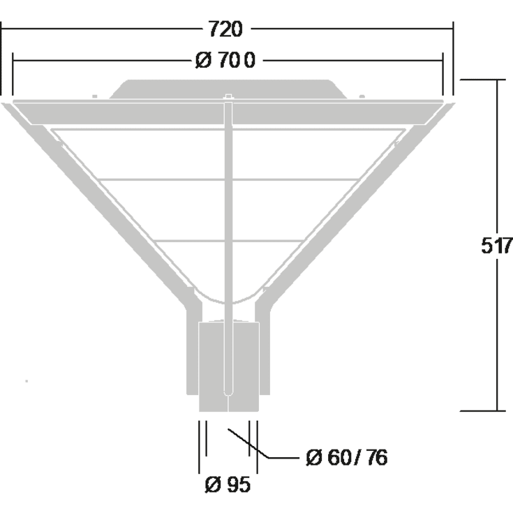 THORNeco Avenue F2 Parkarmatur 21W 2883lm 4K Sym. grå