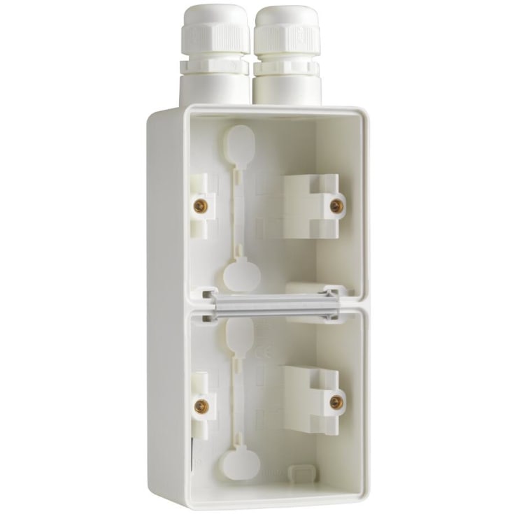 4 st Bas 2-modul, 2x M20, IP55, grå