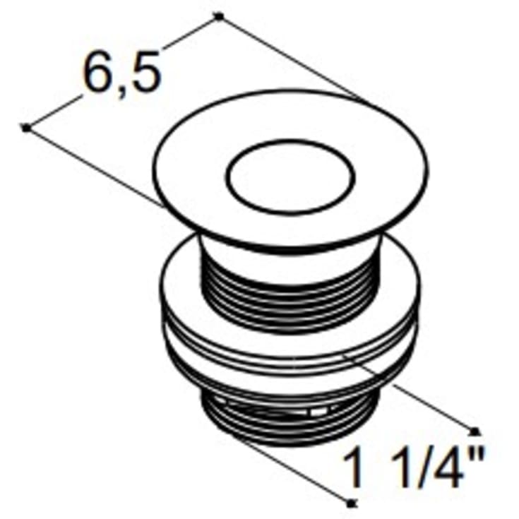 Dansani Calidris bottenventil, push-open, vit