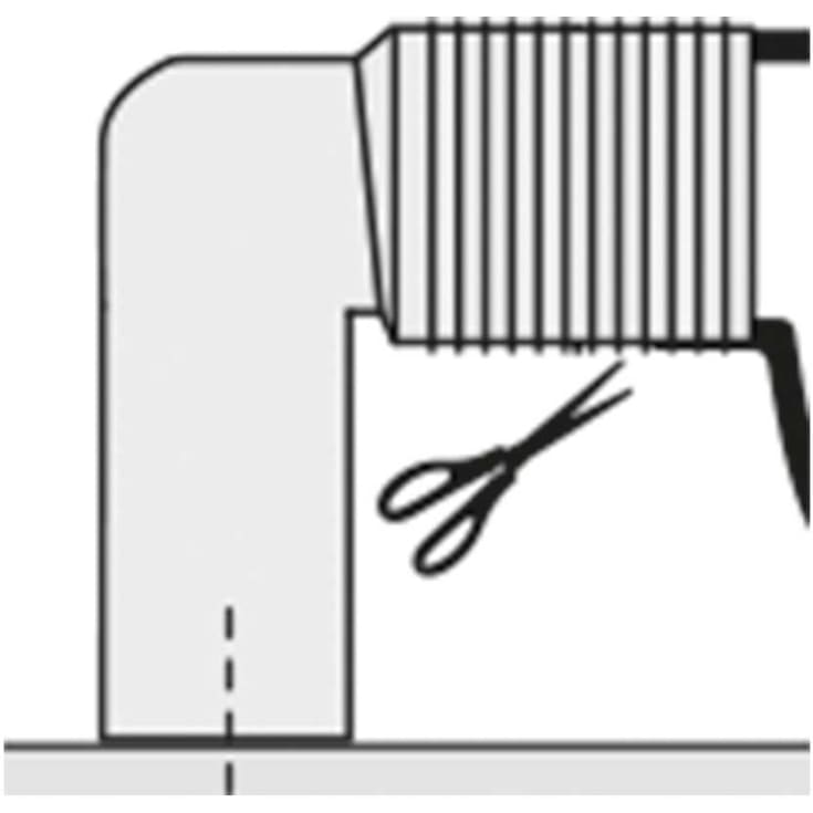 Lavabo klosettilslutning, 90°