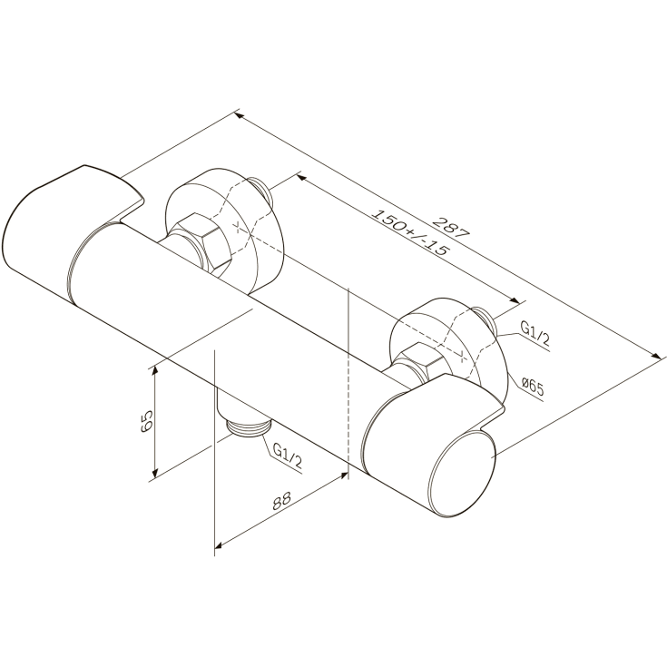 AM.PM X-Joy TMC brusearmatur, sort