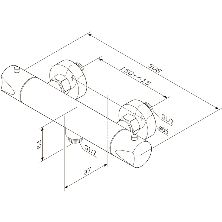 AM.PM Hit TMC brusearmatur, sort