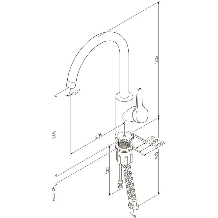 AM.PM X-Joy køkkenarmatur, krom