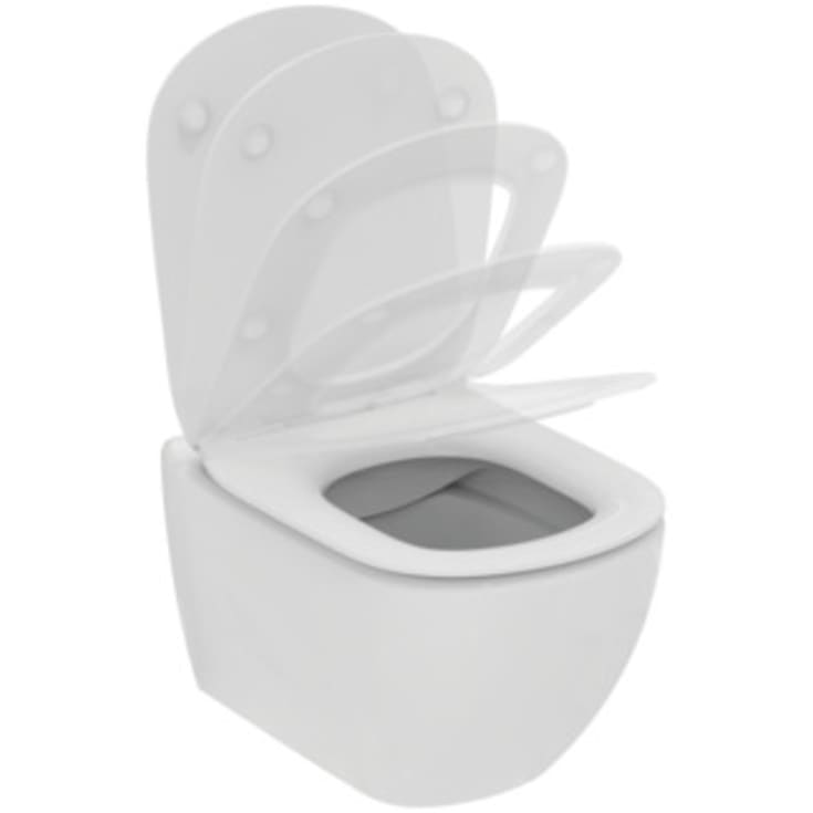 Ideal Standard Tesi væghængt toilet, uden skyllekant, hvid