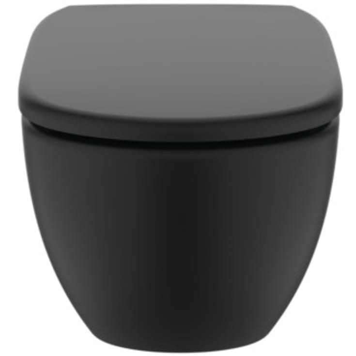 Ideal Standard Tesi væghængt toilet, uden skyllekant, mat sort