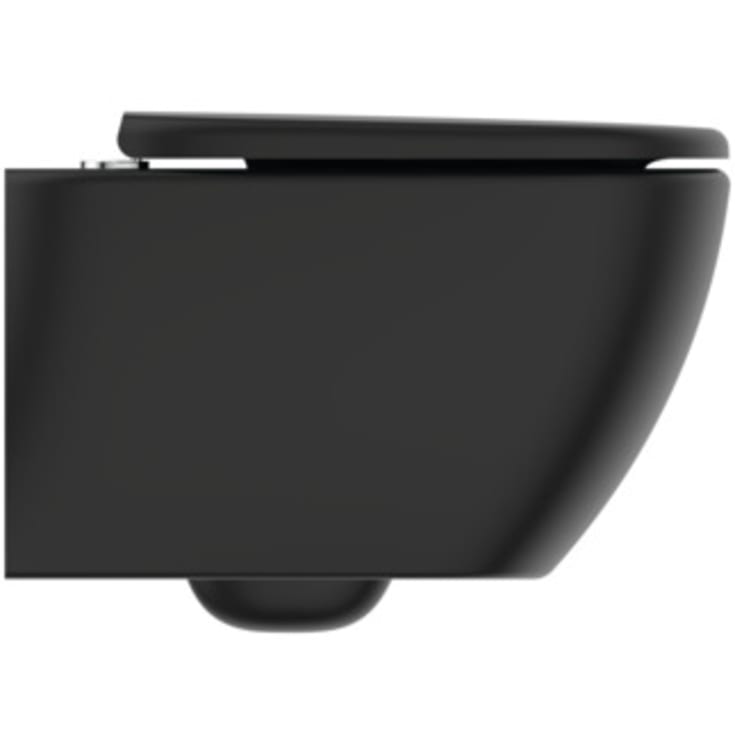 Ideal Standard Tesi væghængt toilet, uden skyllekant, mat sort