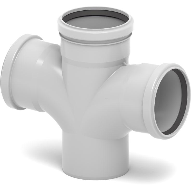 RAUSILENTO Dob.Gr.pipe Oneside Dn 90/90/50/87° Mf