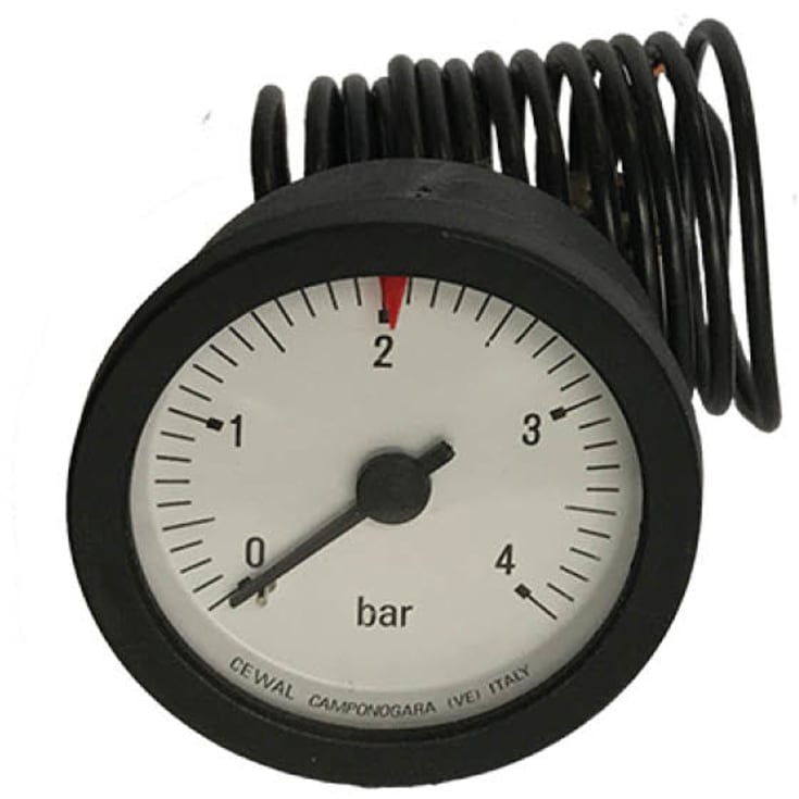 FJERNMANOMETER 0-4 BAR 1/2" GR