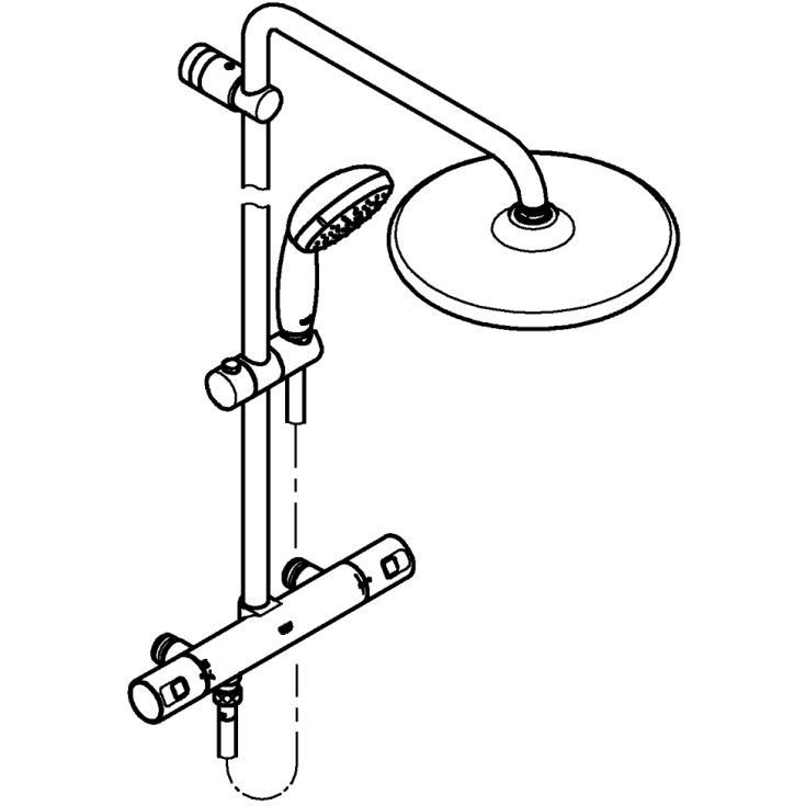 Grohe Quickfix Vitalio Start 250 duschset, vattenbesparande matt svart
