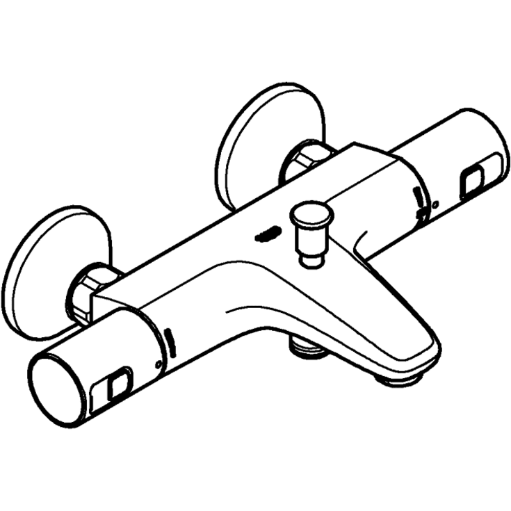 Grohe Precision Start badekarbatteri, matt sort