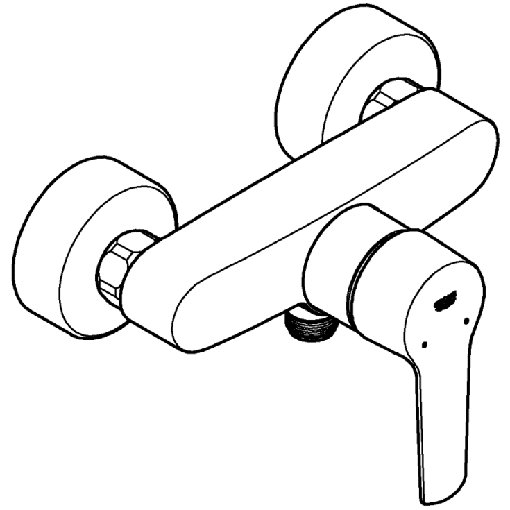 Grohe Start dusjarmatur, matt sort