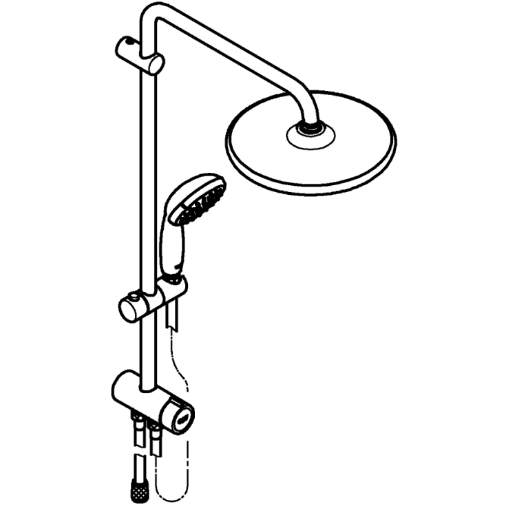Grohe Quickfix Vitalio Start 250 duschset, vattenbesparande, matt svart