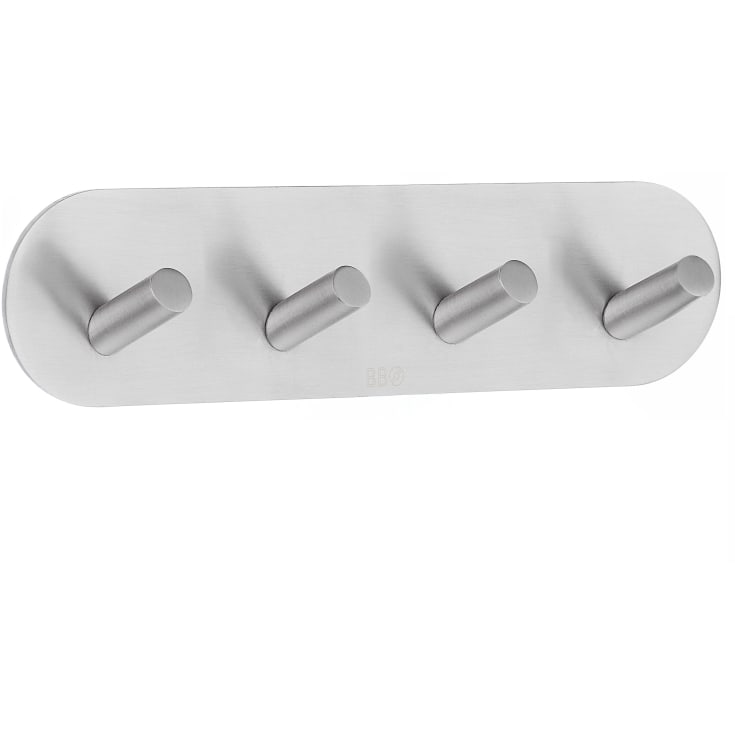 Beslagsboden knaggrekke, børstet rustfritt stål