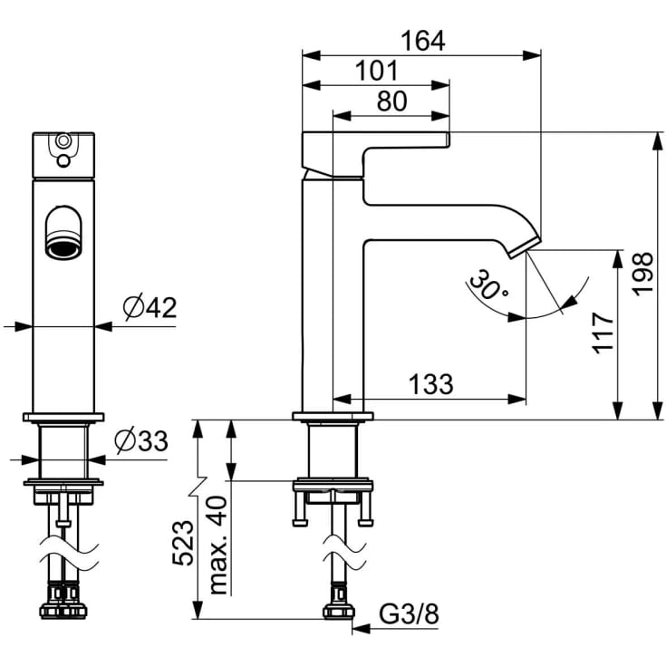 Oras Optima Style håndvaskarmatur, krom