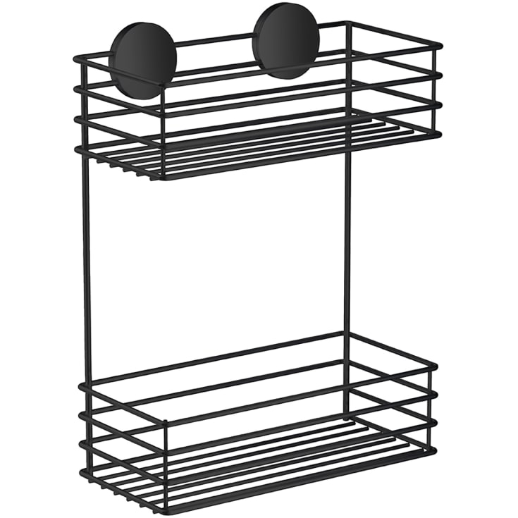 Beslagsboden dusjhylle, sort