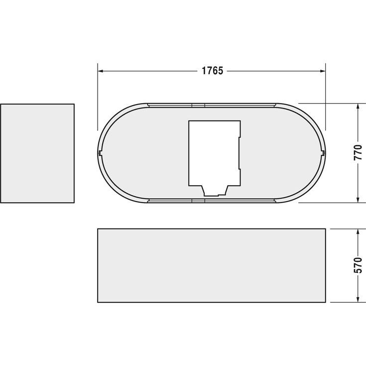 Duravit Starck monteringsbox, 180x80 cm