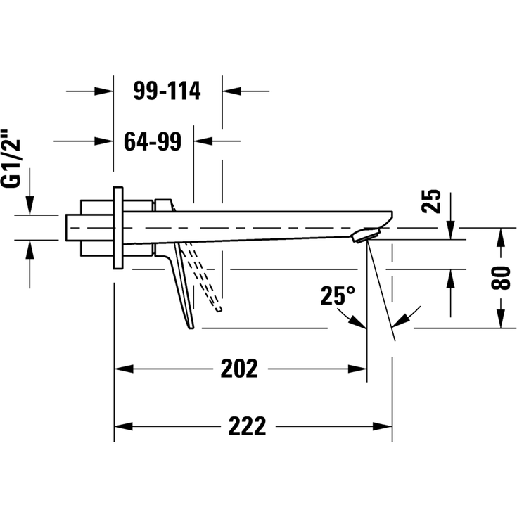 Duravit Wave XL håndvaskarmatur, guld