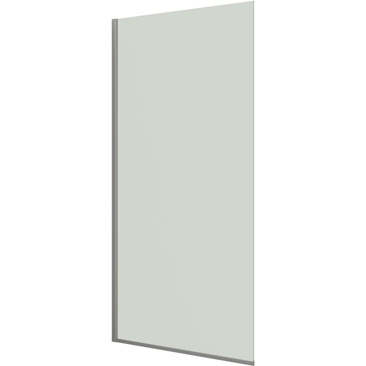 Dansani Match brusevæg, model D, 117 cm, klart glas, satin profil