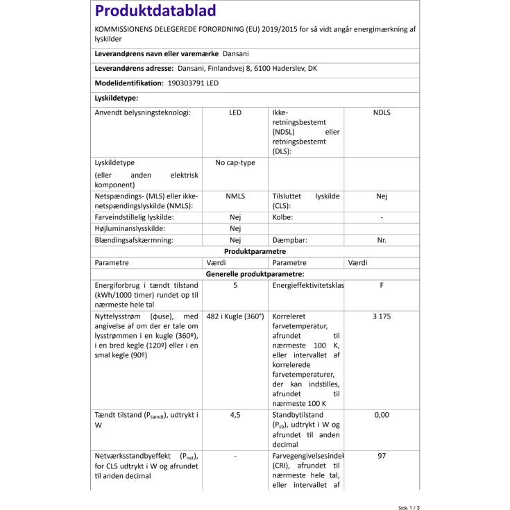 Dansani Repeat spejl med lys, sensor, 50x70 cm