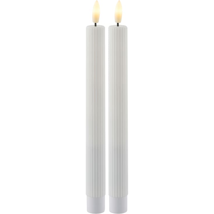 Smilla Uppladdningsbar Krona 2 st. set Ø2x25 cm, vit