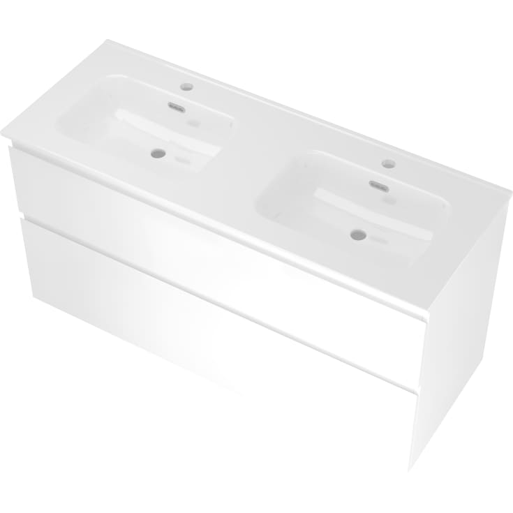 Sanibell Proline møbelpakke, 121x46 cm, hvit høyglans