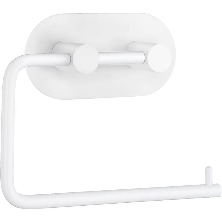 Beslagsboden toiletrulleholder, mat hvid