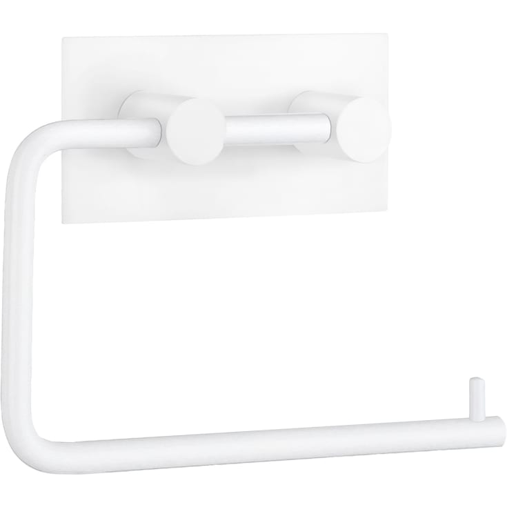 Beslagsboden toiletrulleholder, mat hvid