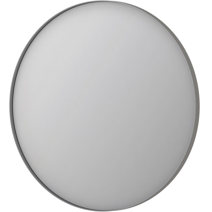Sanibell Ink SP17 spejl med lys, dæmpbar, dugfri, børstet rustfrit stål, Ø80 cm