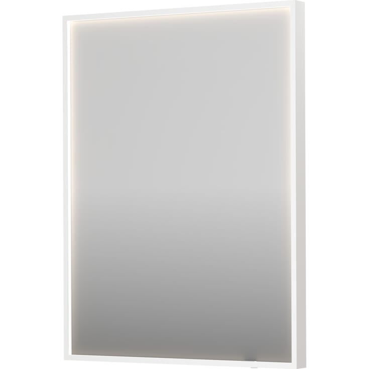 Sanibell Ink SP19 spegel med belysning, dimbar, imfri, matt vit, 60x80 cm