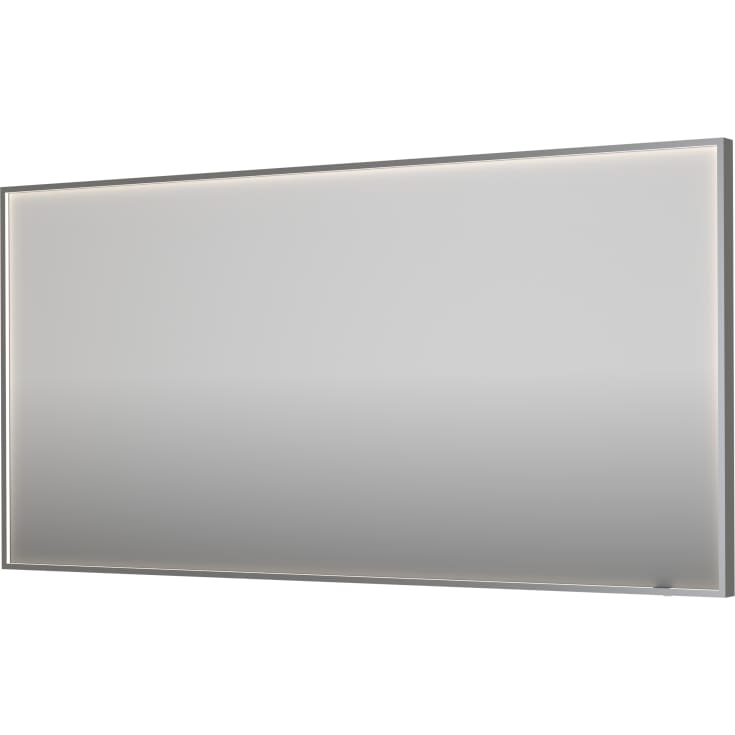 Sanibell Ink SP19 spegel med belysning, dimbar, imfri, borstat rostfritt stål, 160x80 cm