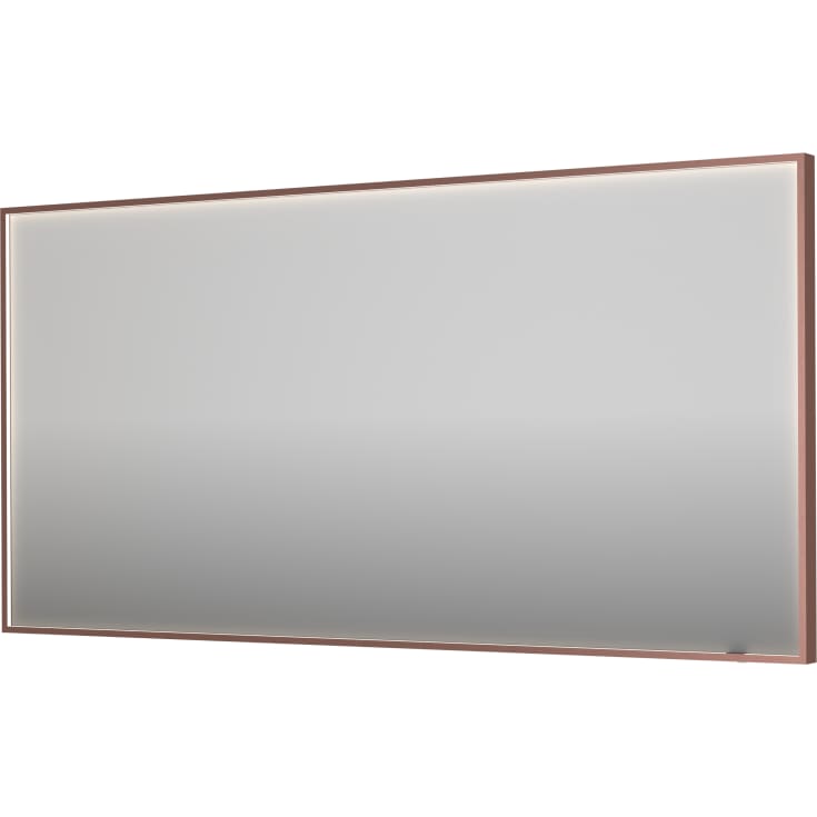 Sanibell Ink SP19 spegel med belysning, dimbar, imfri, borstad koppar, 160x80 cm