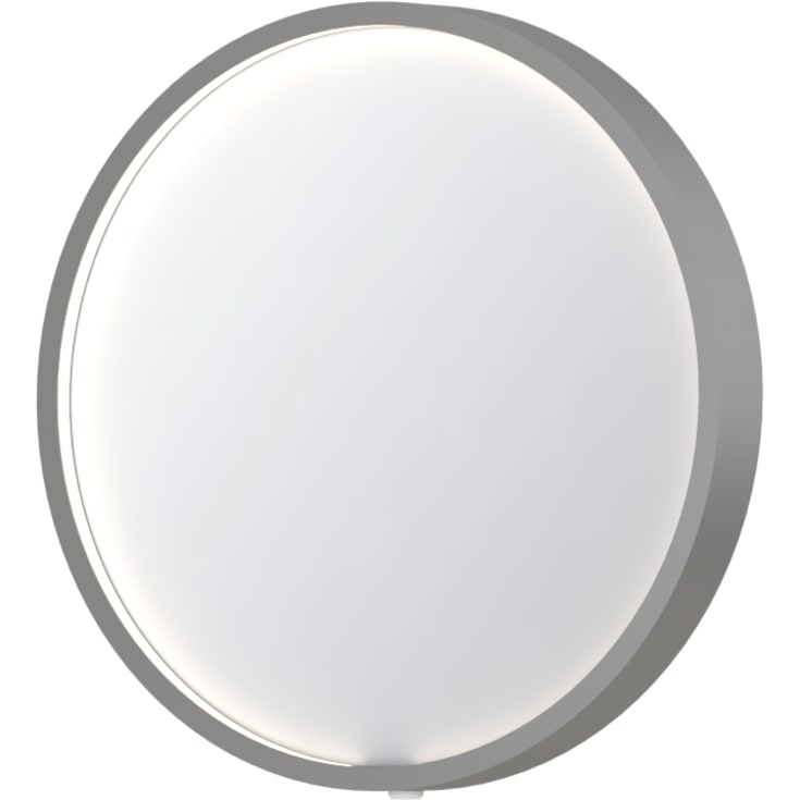 Sanibell Ink SP24 spejl med lys, dæmpbar, dugfri, børstet rustfrit stål, Ø40 cm