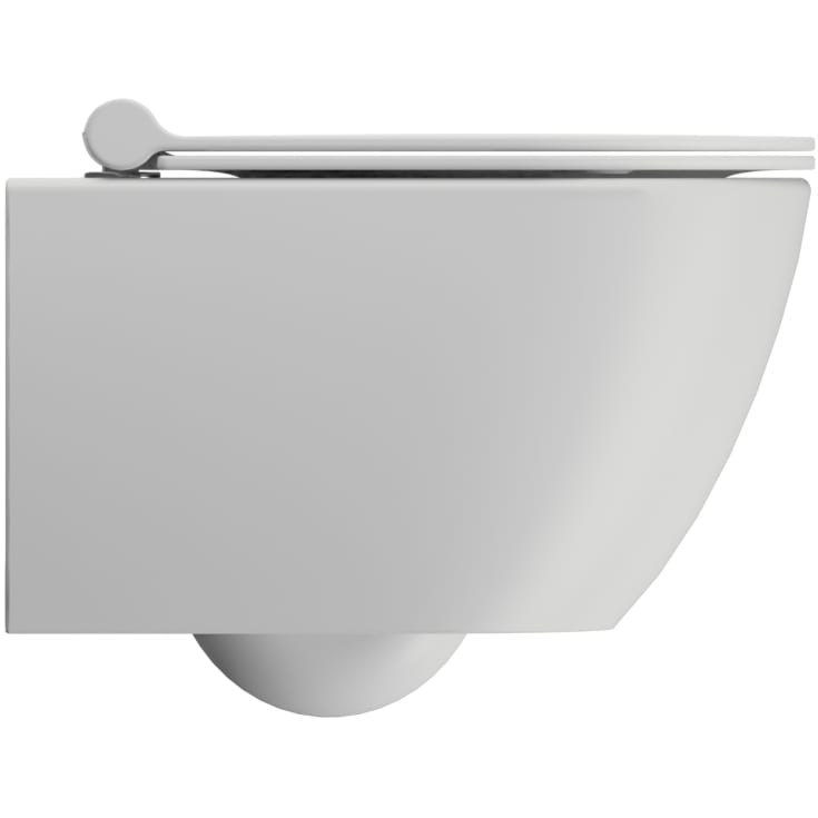 GSI Pura væghængt toilet, uden skyllekant, rengøringsvenlig, mat hvid