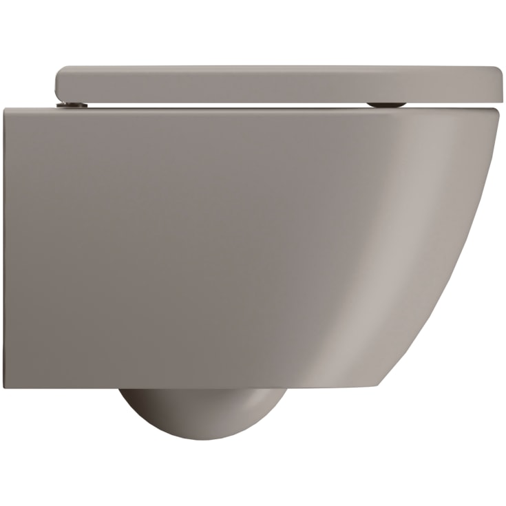 GSI Pura væghængt toilet, uden skyllekant, rengøringsvenlig, mat beige