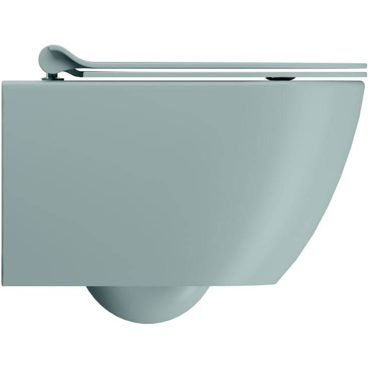 GSI Pura væghængt toilet, uden skyllekant, rengøringsvenlig, mat lysgrøn