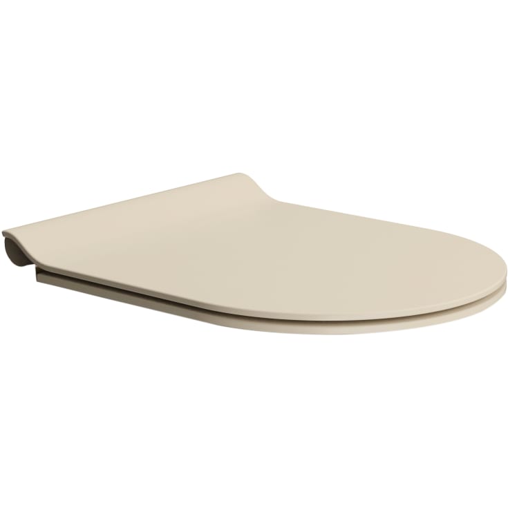 GSI toiletbræt, soft close, aftagelig, mat lysbeige