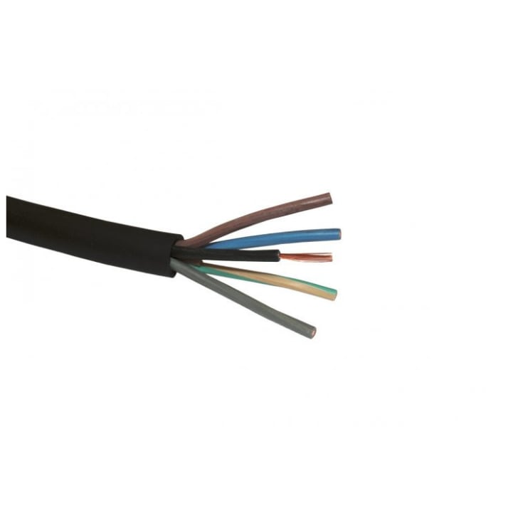 500 meter Gummikabel H07RN-F 5G1,5 mm² T500, sort