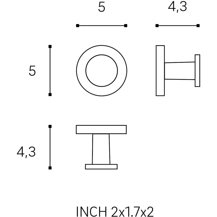 2 stk Cosmic Start håndklædekrog, krom