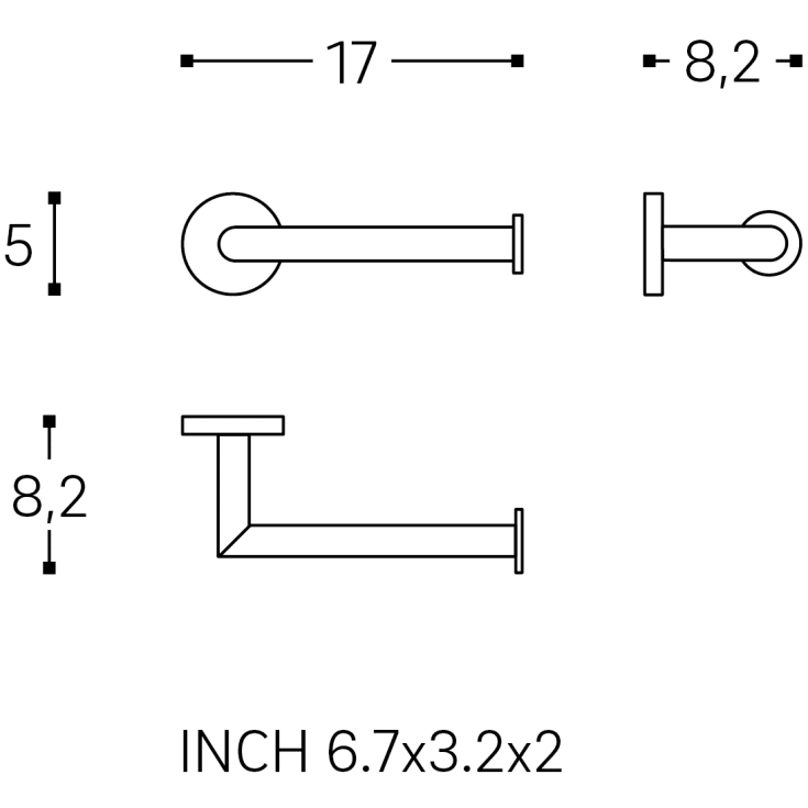 Cosmic Start toiletrulleholder, sort