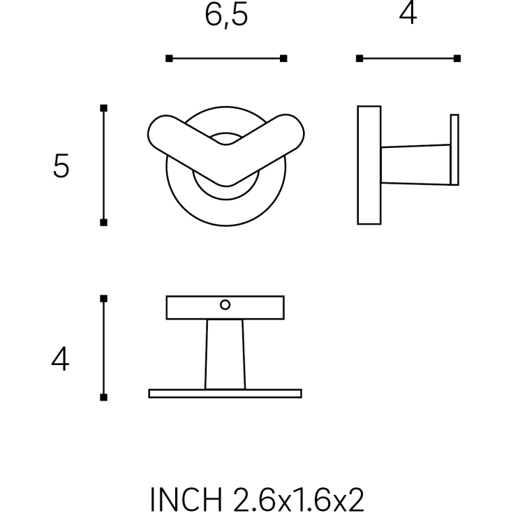 Cosmic håndklædekrog, mat sort