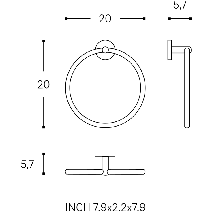 Cosmic Start håndklædering, mat sort