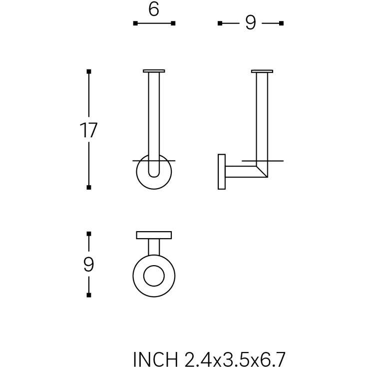 Cosmic reservepapirholder, mat sort